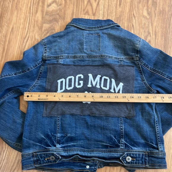 Dom Mom Jean Jacket upcycled one of a kind size small - Picture 3 of 6